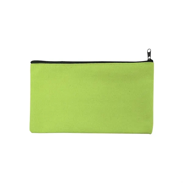 Poly Cotton Canvas Small Travel Zipper Cosmetic Bag