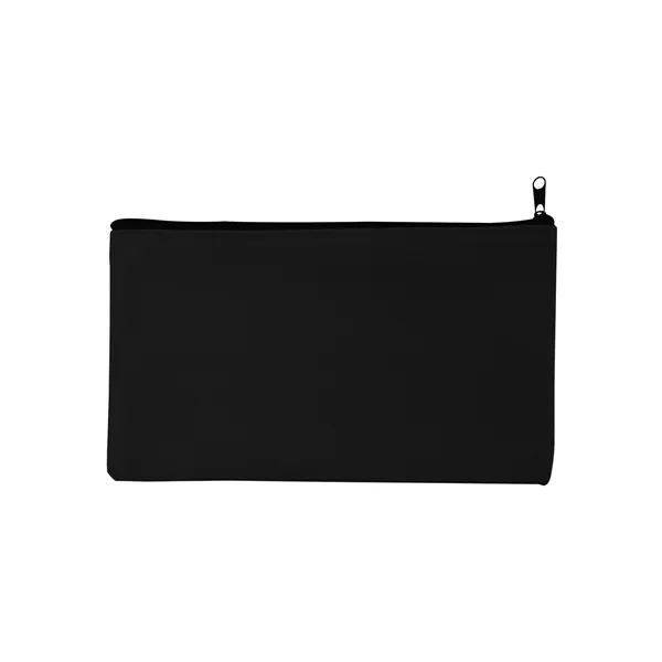 Poly Cotton Canvas Small Travel Zipper Cosmetic Bag