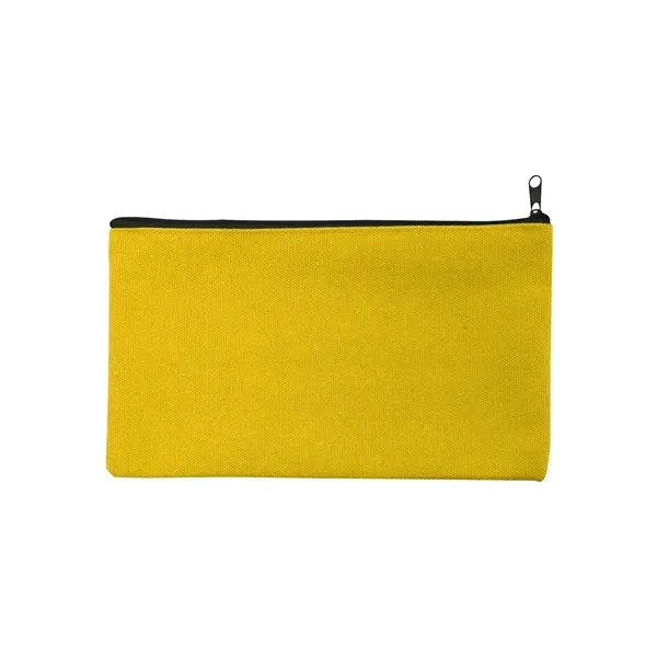 Poly Cotton Canvas Small Travel Zipper Cosmetic Bag