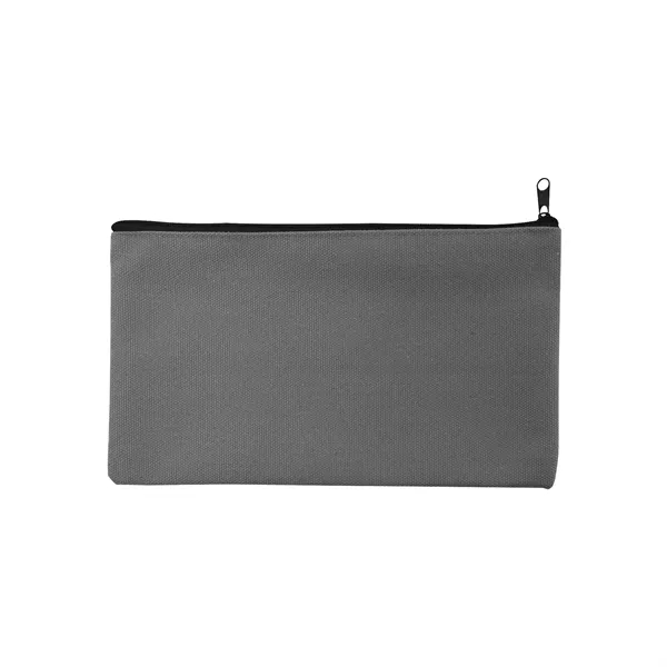 Poly Cotton Canvas Small Travel Zipper Cosmetic Bag