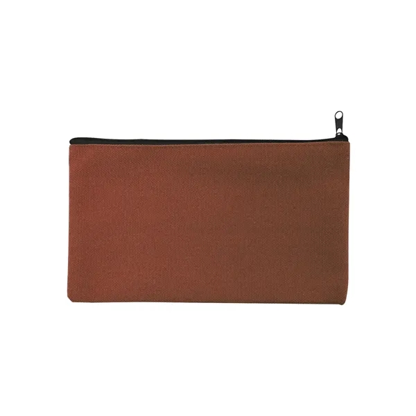 Poly Cotton Canvas Small Travel Zipper Cosmetic Bag