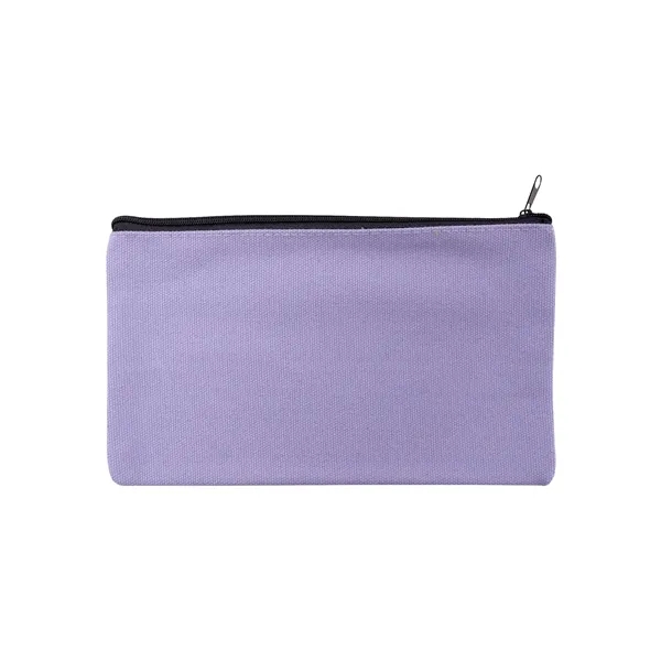 Poly Cotton Canvas Small Travel Zipper Cosmetic Bag