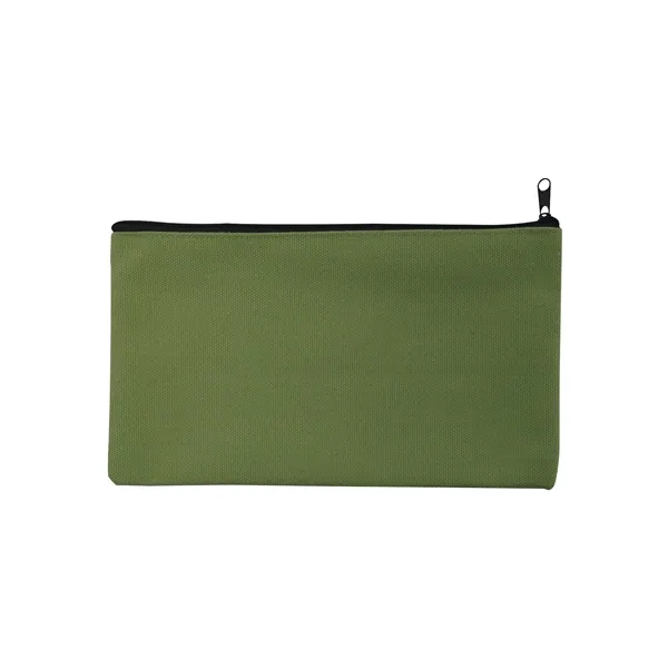 Poly Cotton Canvas Small Travel Zipper Cosmetic Bag