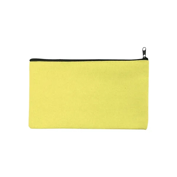 Poly Cotton Canvas Small Travel Zipper Cosmetic Bag