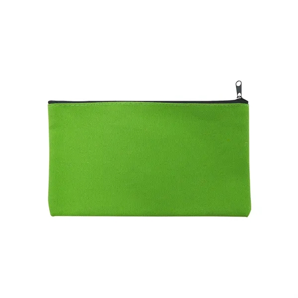 Poly Cotton Canvas Small Travel Zipper Cosmetic Bag