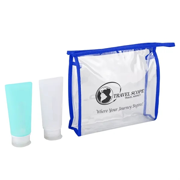 3 oz Silicone Bottles Travel Set with Clear Case
