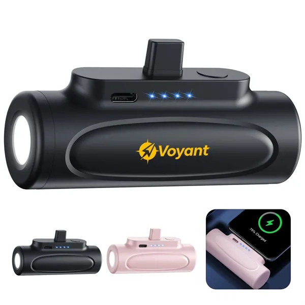 5000mAh Pocket Charger Power Bank W/ Flashlight