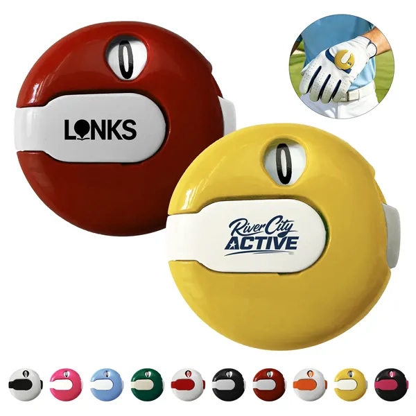 Mini Plastic Golf Score Counter Glove Clip