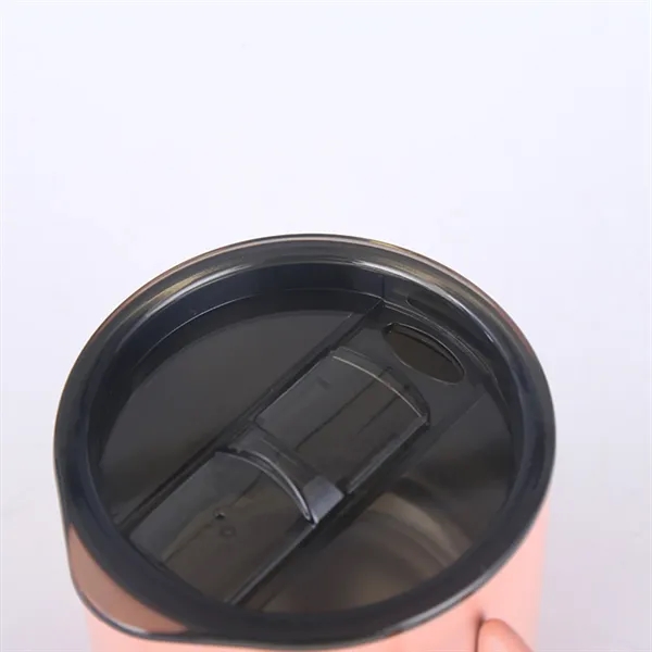 12 oz Stainless Steel Coffee Mug with Handle and Lid