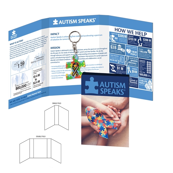Custom Tek Booklet with 2 Square Inch Acrylic Keychain