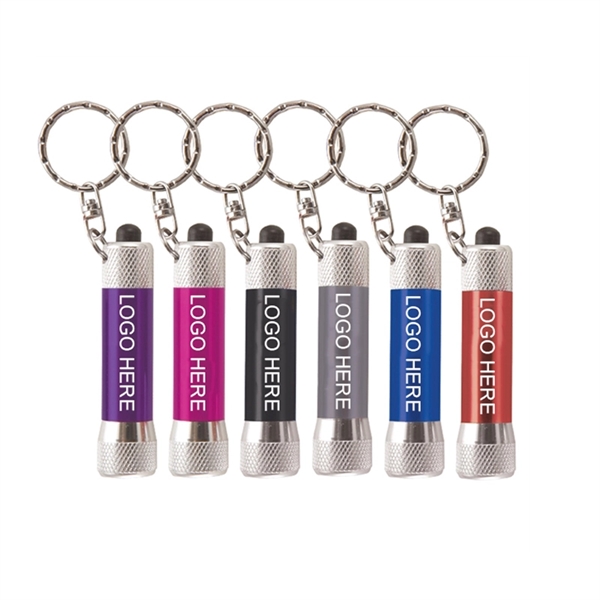 Metal LED Flashlight Keychain - Metal LED Flashlight Keychain - Image 0 of 2