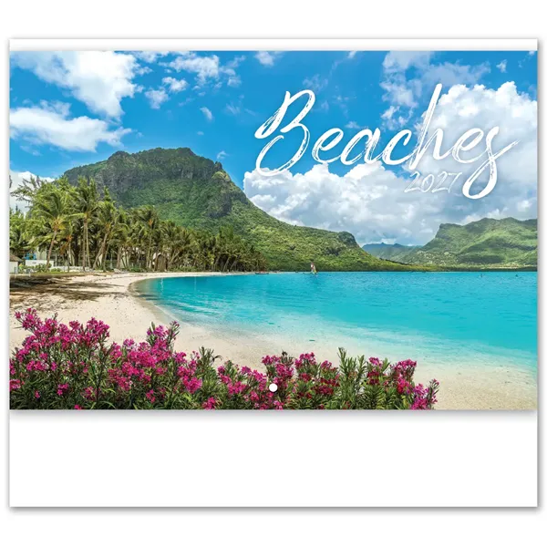 Full Color Beaches Spiral Wall Calendar