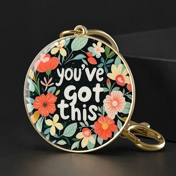 Glitter Epoxy Printed Keychains