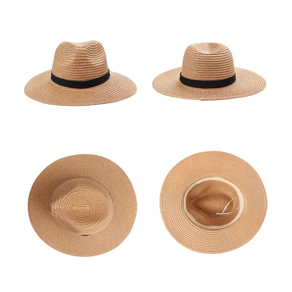 Unisex Wide Brim Summer Beach Straw Panama Hats