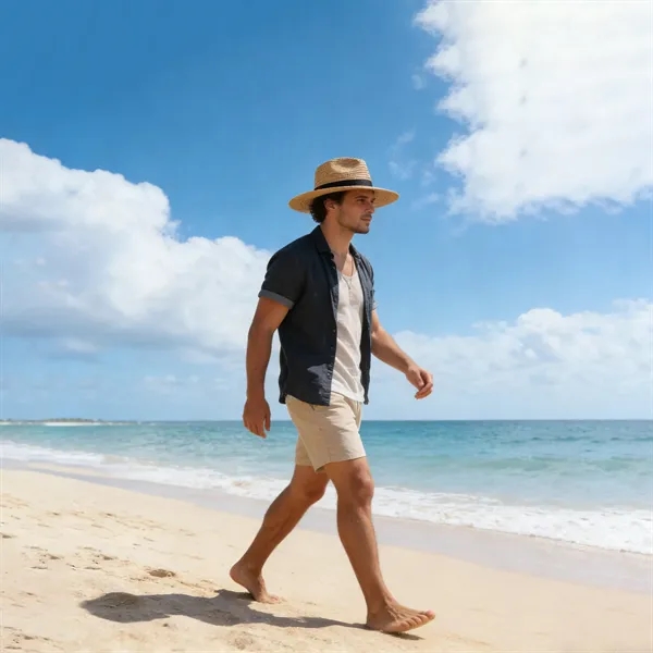 Unisex Wide Brim Summer Beach Straw Panama Hats