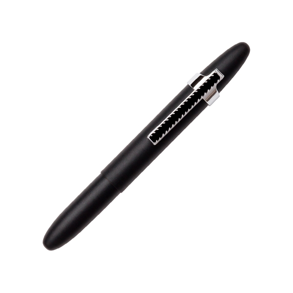 Matte Black Bullet Space Pen w/ Chrome Finger Grip and Clip - Matte Black Bullet Space Pen w/ Chrome Finger Grip and Clip - Image 1 of 2