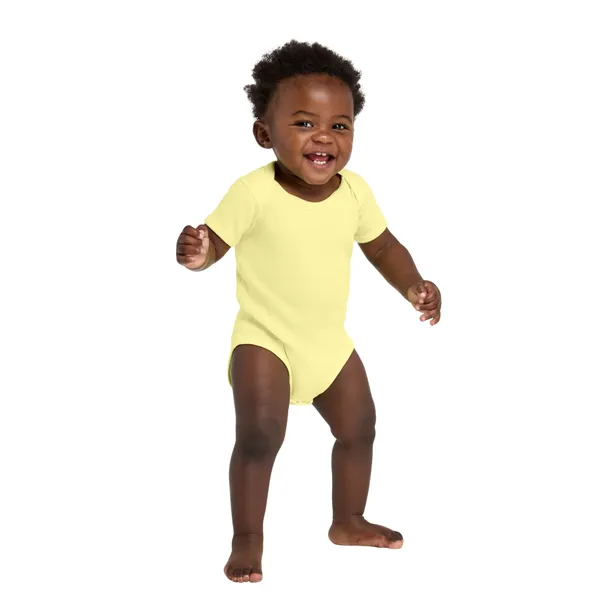 Rabbit Skins Infant Short Sleeve Baby Rib Bodysuit.