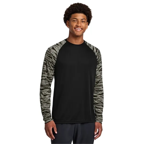 Sport-Tek Drift Camo Colorblock Long Sleeve Tee