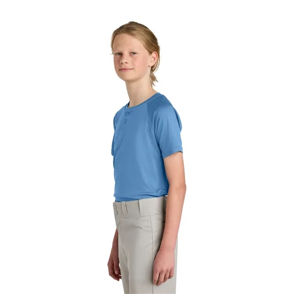 Sport-Tek Youth PosiCharge Competitor 2-Button Henley