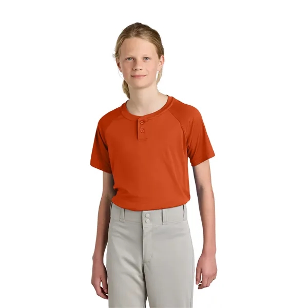 Sport-Tek Youth PosiCharge Competitor 2-Button Henley