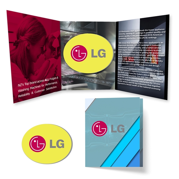 Custom Tek Booklet 2 with Full Color Oval Coaster