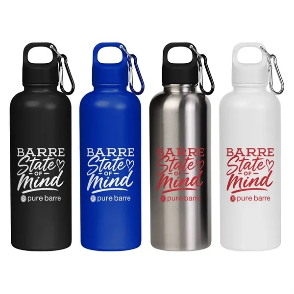 Hydraclasp 25 oz Single Wall SS Water Bottle w Carabiner