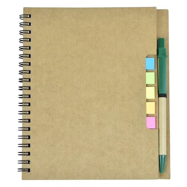 Kraft Paper Cover Spiral Notebook with Matching Pens