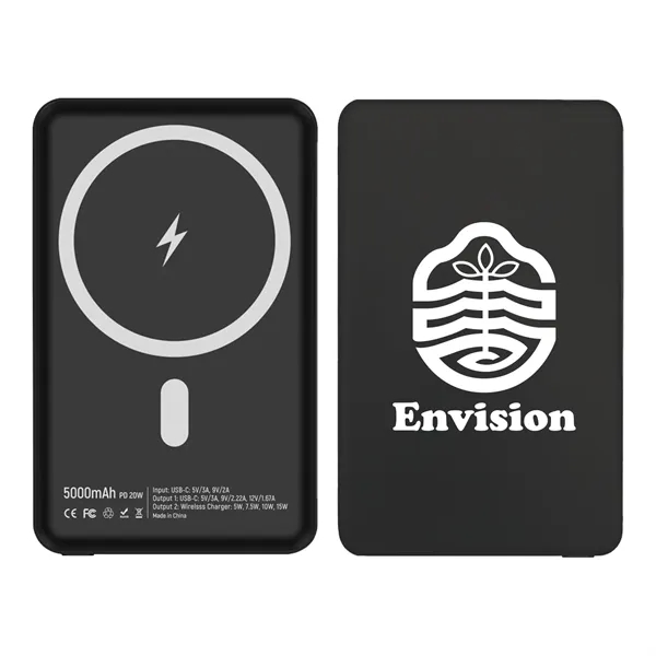 Custom 5000mAh Wireless Magnetic Power Bank