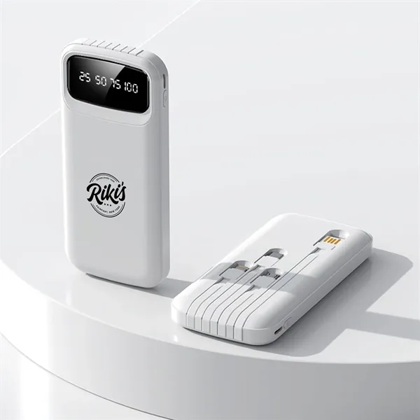 20,000mAh Large Capacity Power Bank Charger with Cables