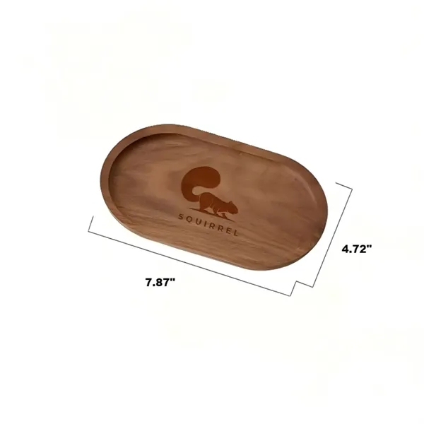 Custom Black Walnut Wood Rectangular Serving Tray