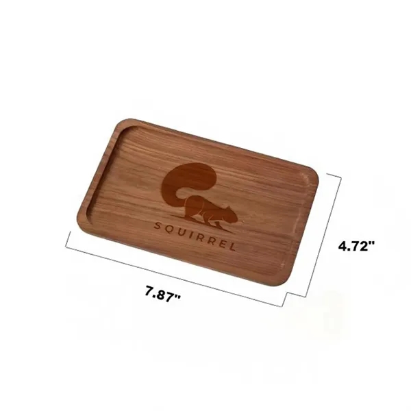 Custom Black Walnut Wood Rectangular Serving Tray