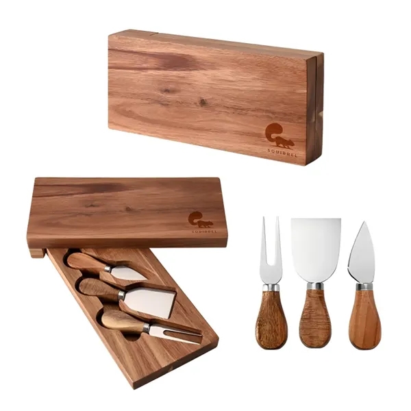 4-Piece Set of Rotating Cheese Knife Storage Box