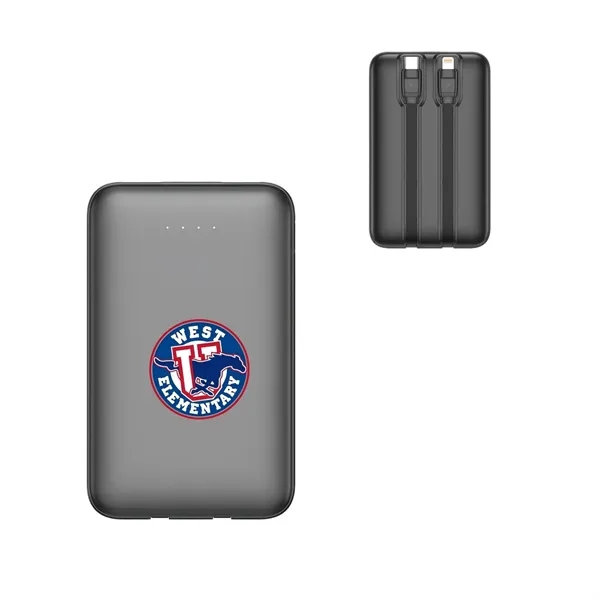 5,000 mAh Power Bank with Two  Cables