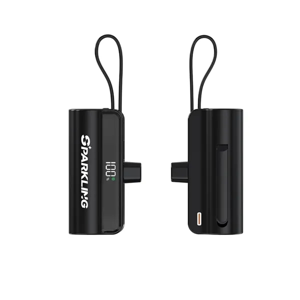 5,000 mAh Power Bank Port With A Type-C Cable