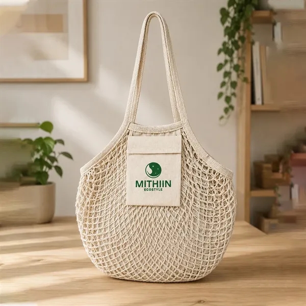 Compact Reusable Cotton Mesh Tote