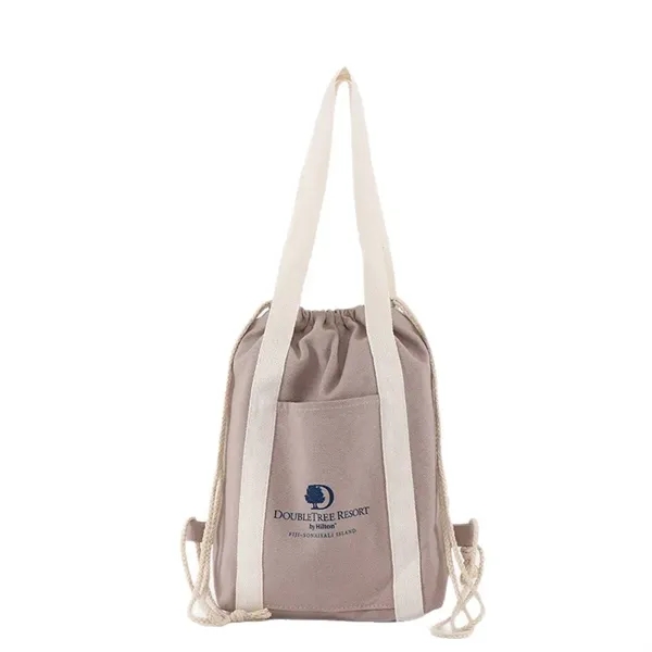 Drawstring Backpack Canvas Tote Bag