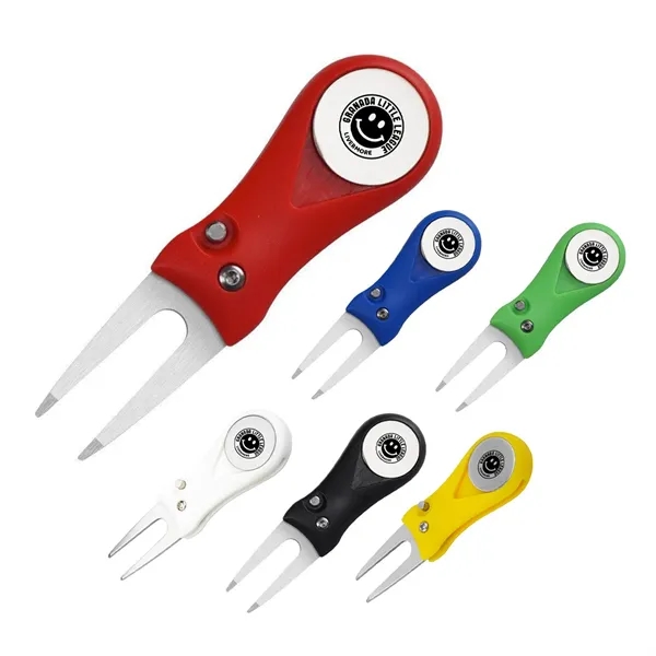Golf Divot Repair Tool with Ball Marker