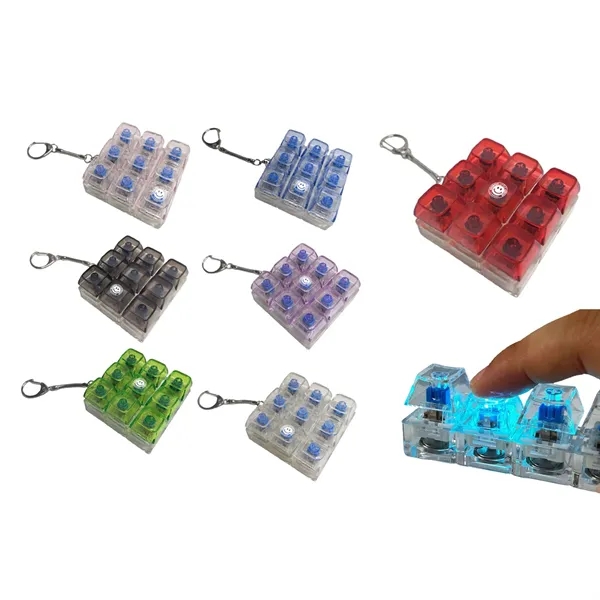 9-Key Fidget Led Keychain