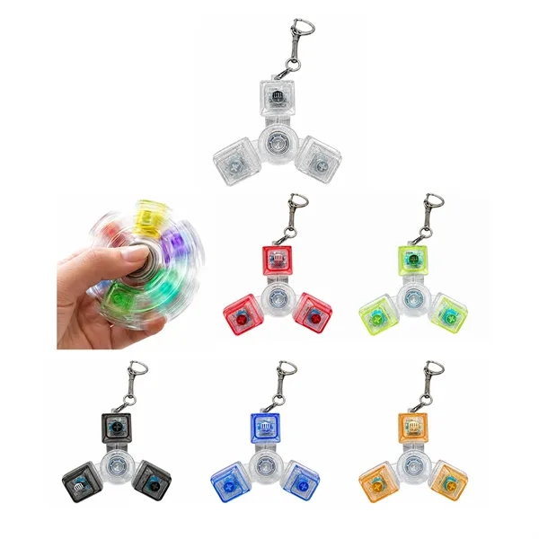 LED Keyboard Fidget Spinner Keychain