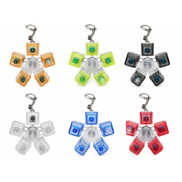 4 Led Keyboard Fidget Spinner Keychain