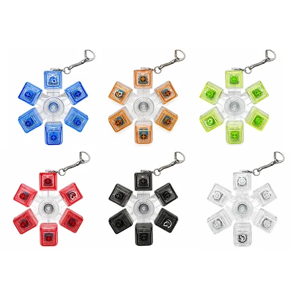 Custom 6 Led Keyboard Fidget Spinner Keychain