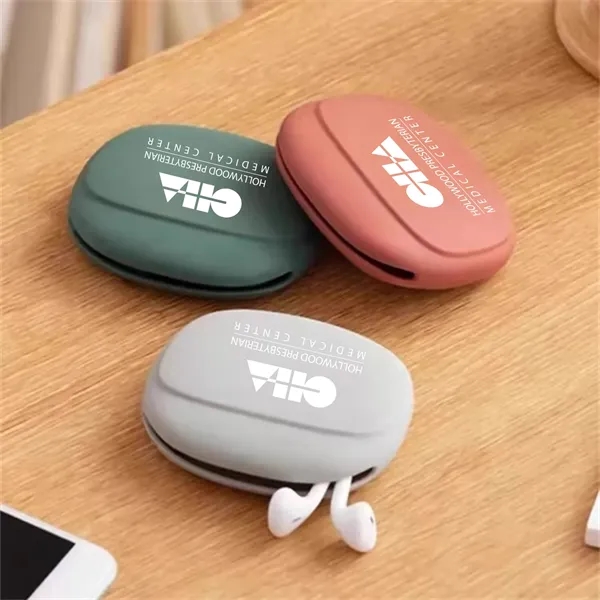 Portable Silicone Earbud Storage Bag