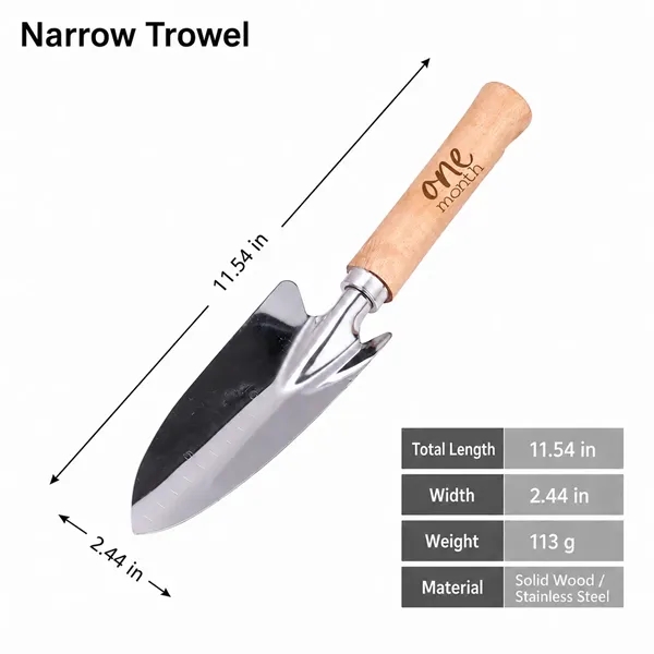 Custom Narrow Garden Trowel With Wood Handle