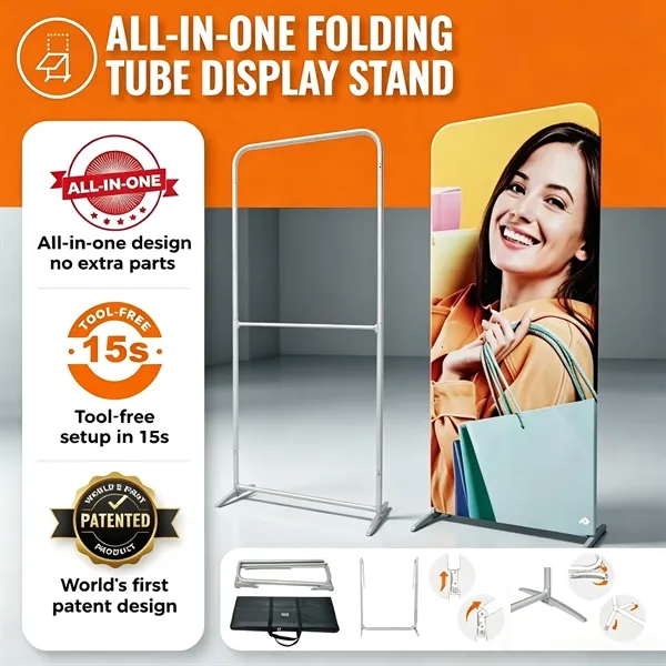 All-in-One Folding Tube Display Stand