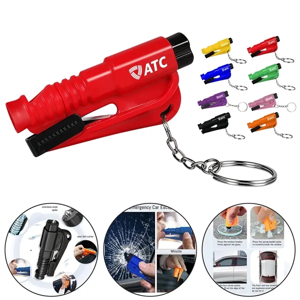 3 IN 1 Emergency Car Escape Tool Keychain