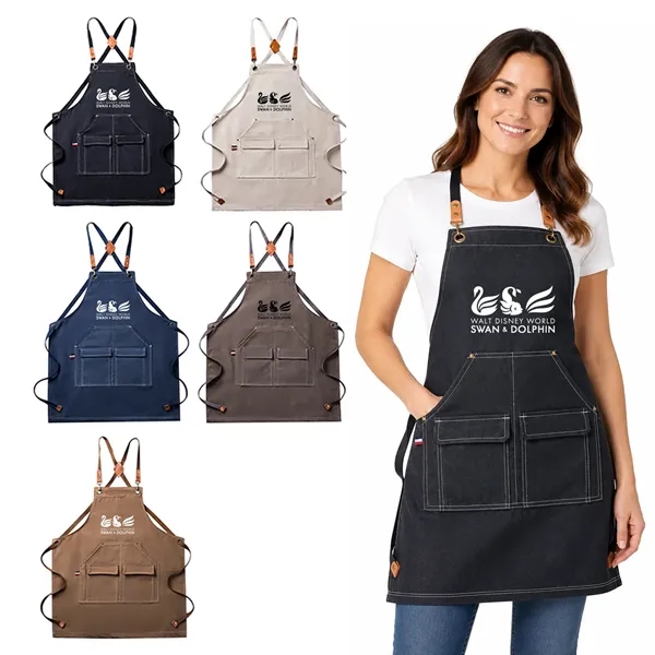 Adjustable Multi-Pocket Canvas Apron