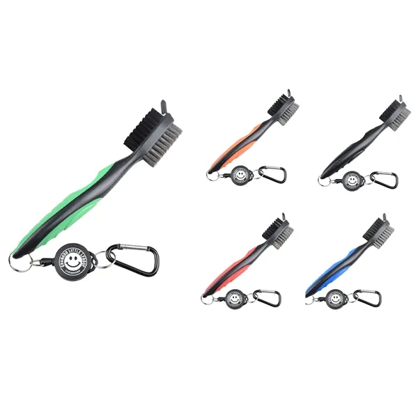 Golf Brush With Retractable Clip