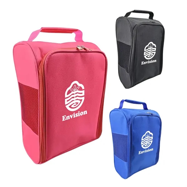 Custom Zippered Shoe Bag With Handle