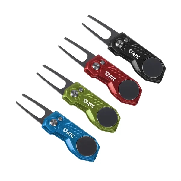 Golf Divot Repair Tool With Ball Marker