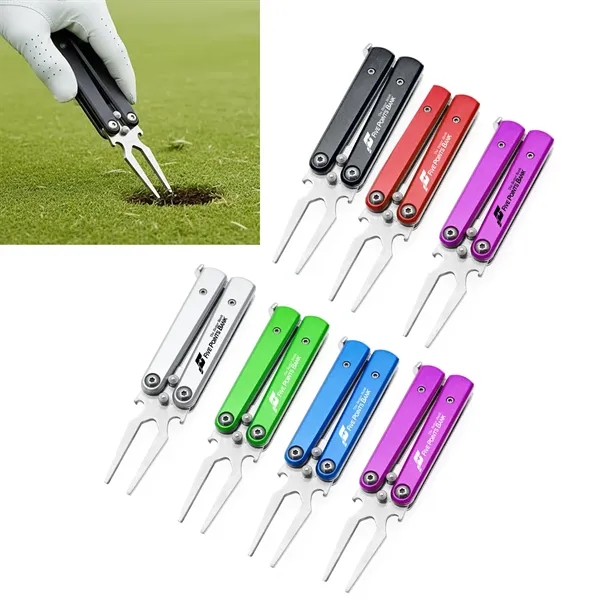 Golf Divot Repair Tool With Ball Marker